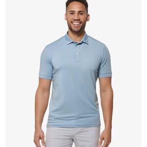 Mizzen + Main Versa Polo in Ashley Blue Large Trim Fit
